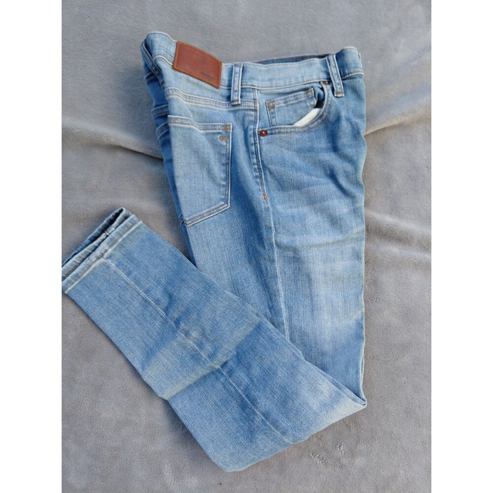 Madewell Crop Jeans Womens Size 25 Denim Blue Straight Leg Button Fly High Rise
